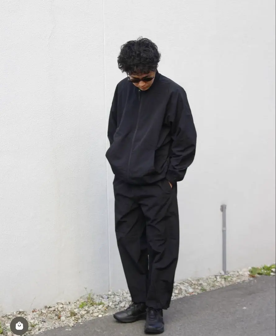 SEABEES　ナイロン セットアップ　ブラック　M SEABEES/シービーズ】 Nylon Jacket