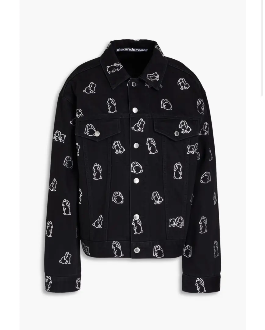 美品　Alexanderwang デムニジャケット alexanderwang アレキサンダーワング デニム ロゴ ゲーム