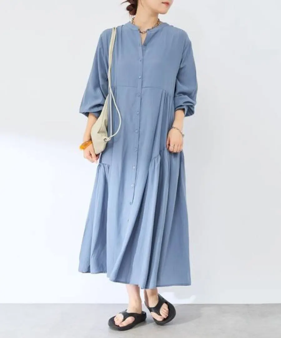 Thumbnail of un dix cors Undecor Dobby Asymmetry Gather Dress