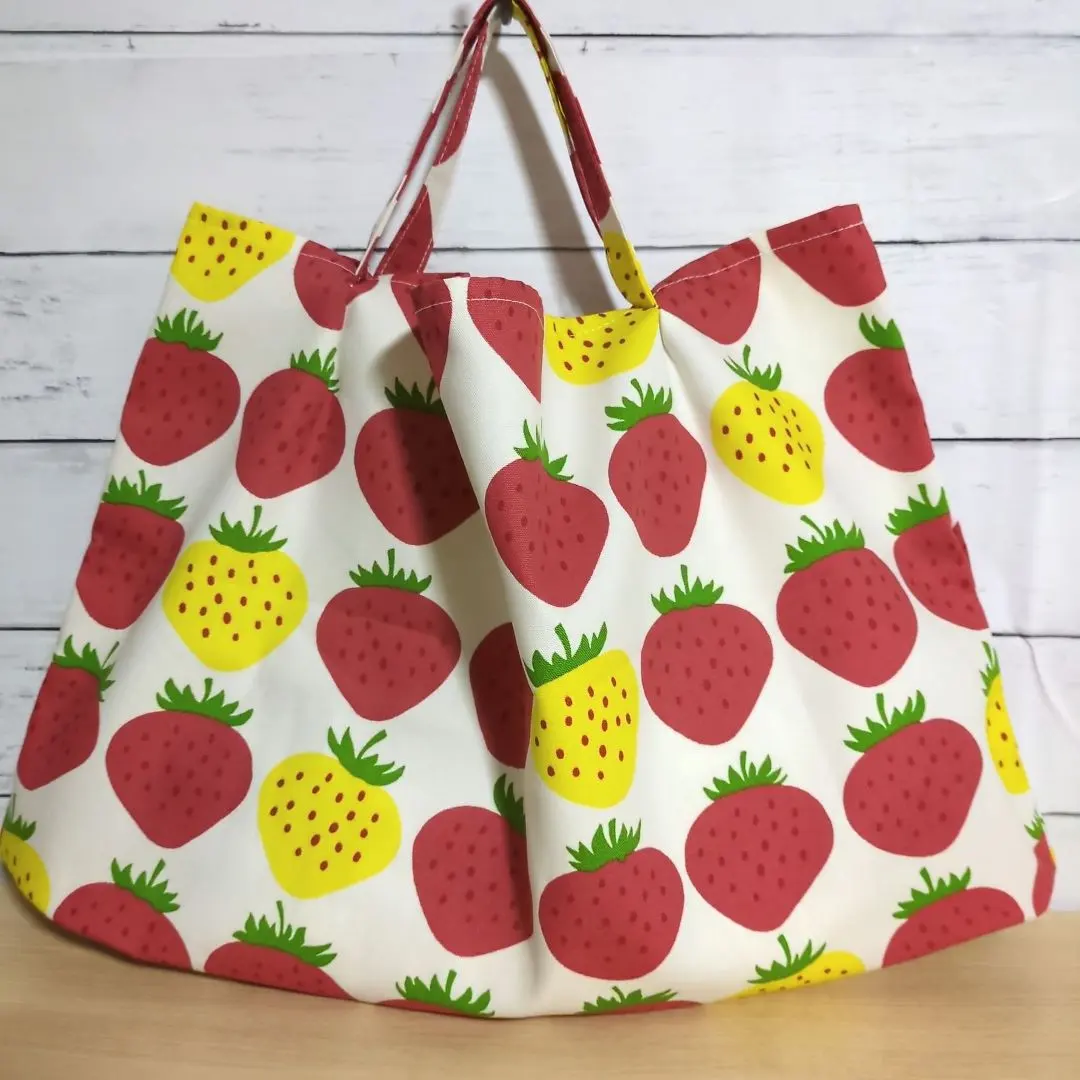 Thumbnail of Nordic Strawberry (Yellow) Handmade Eco Bag