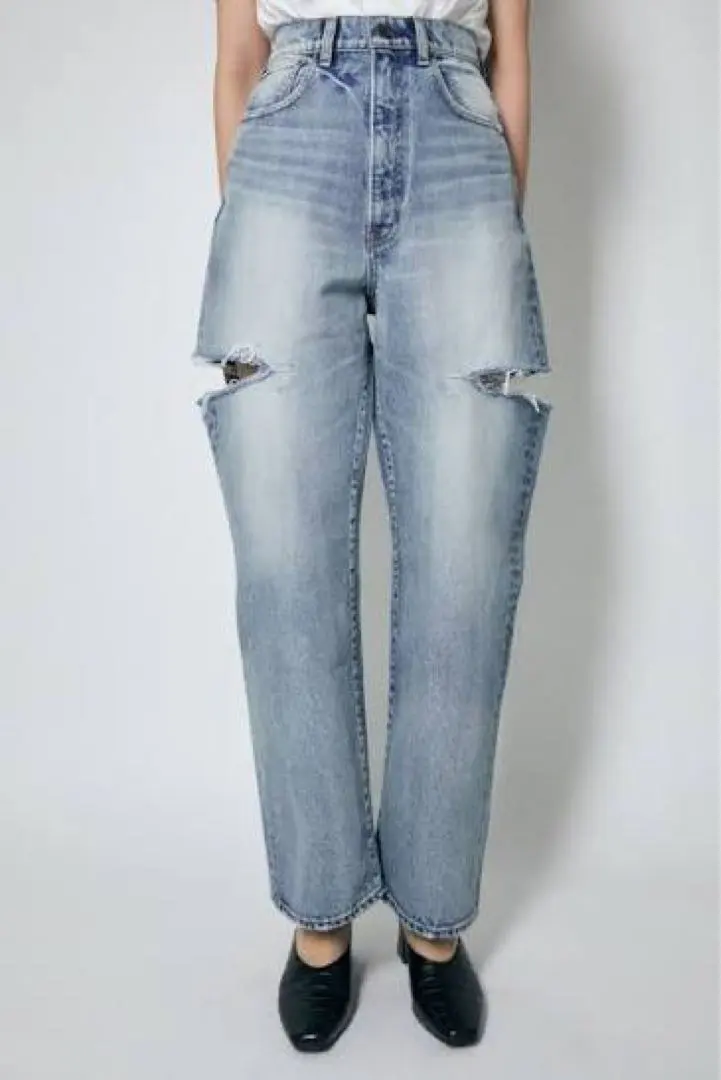 Thumbnail of MOUSSY THIGH SLIT LOOSE STRAIGHT Denim 25
