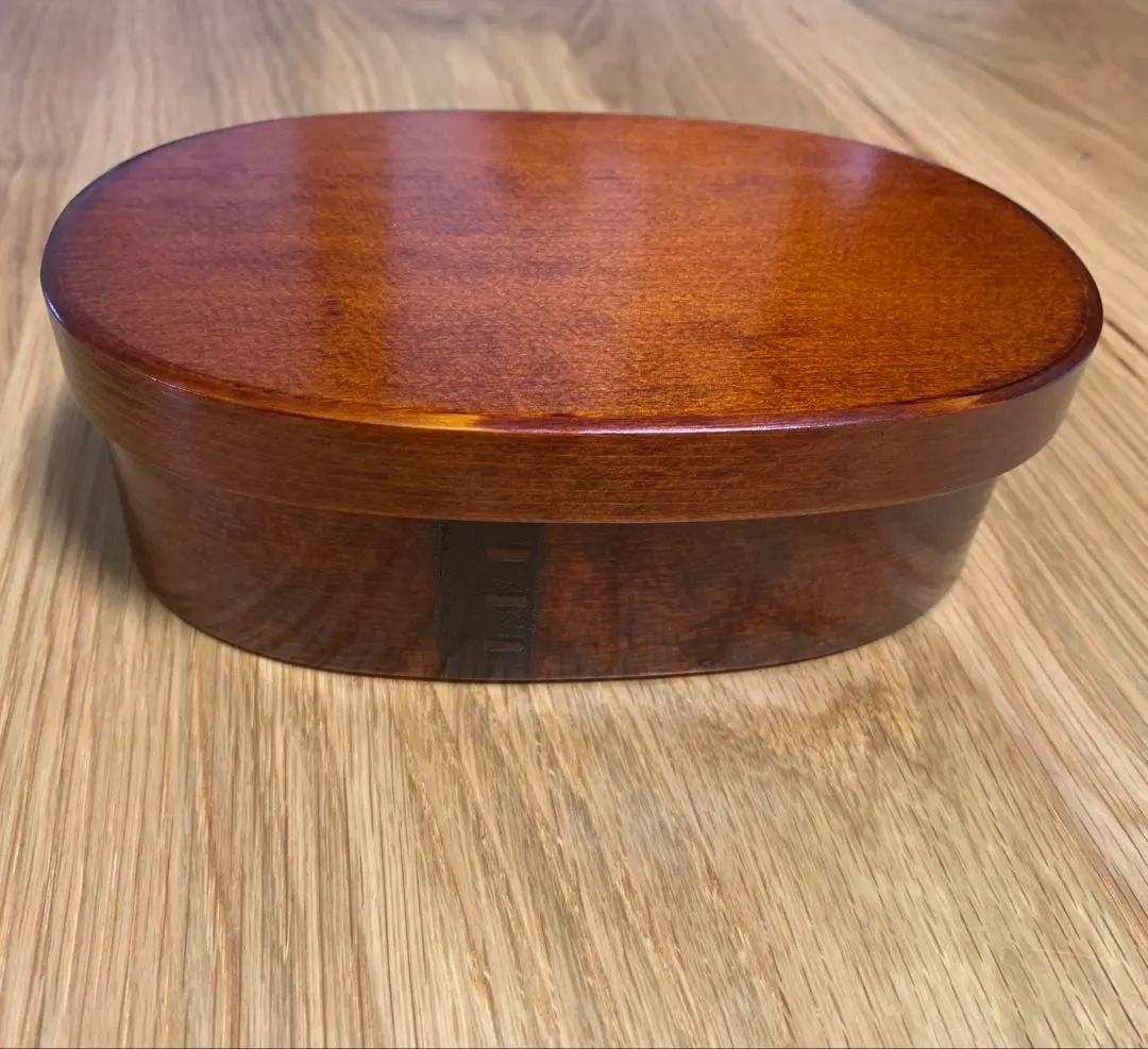 Thumbnail of Kiso Hinoki Oval Bento Box, Lacquer Finish, Magewappa Style, Lunch Box, 600ml, New and Unused