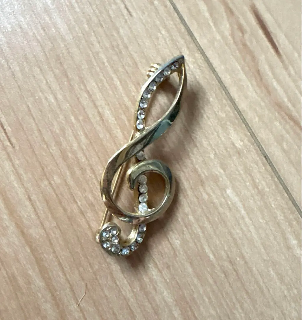 復古金色胸針 音符 的縮圖