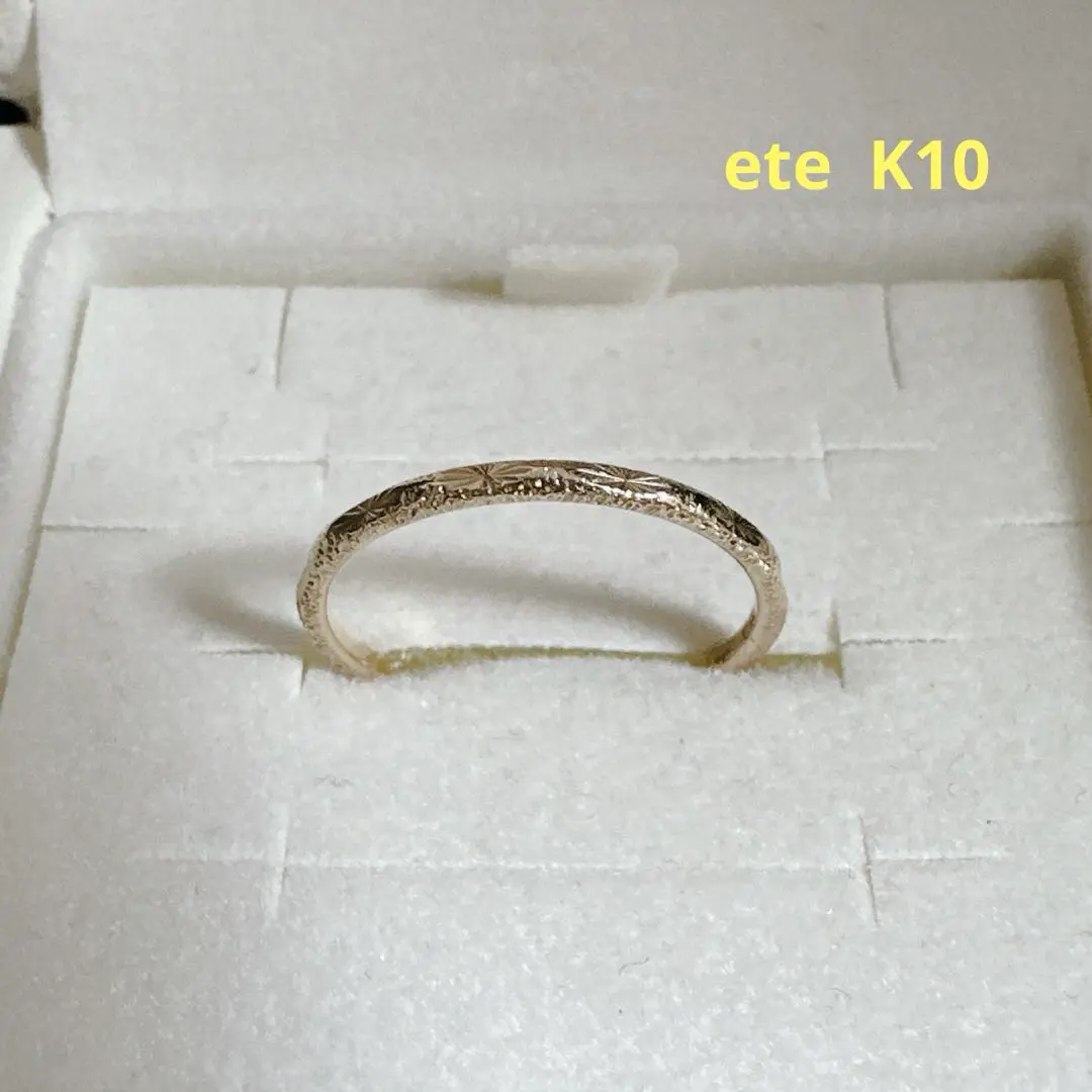 【ほぼ新品未使用】ete K10 クレール トライアングルカットリング 7号 ほぼ新品未使用】ete K10 クレール トライアングルカットリング