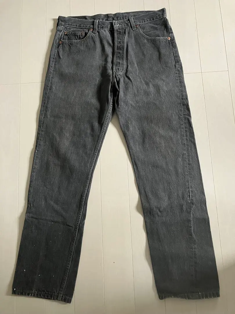 【90年代/美國製】Levi's 501 先染黑色牛仔褲 牛仔褲 W36 的縮圖