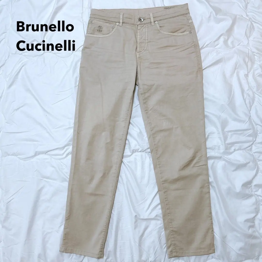 BRUNELLO CUCINELLI ブルネロクチネリ チノパン 52 クリーム BRUNELLO CUCINELLI ブルネロクチネリ チノパン 52 クリーム