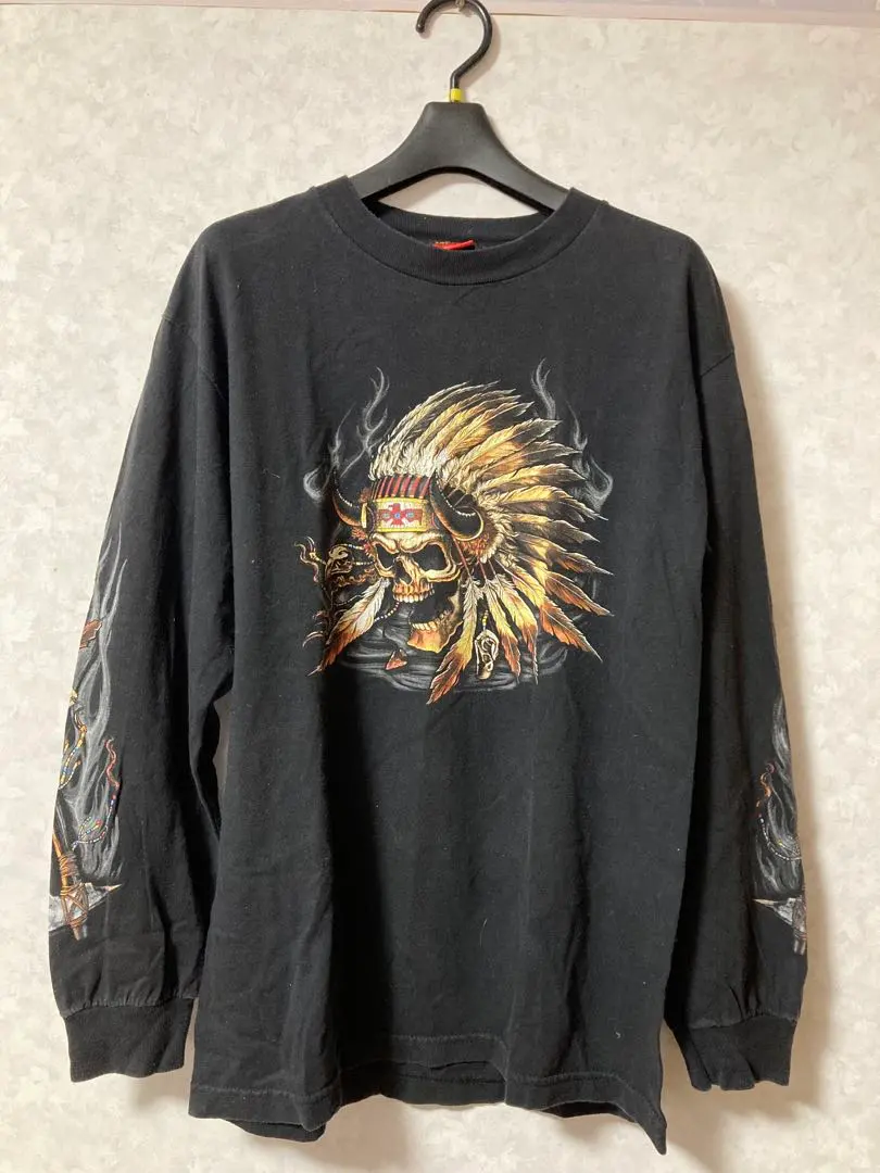 Thumbnail of Hot Leathers Long Sleeve Men's T-shirt - Black