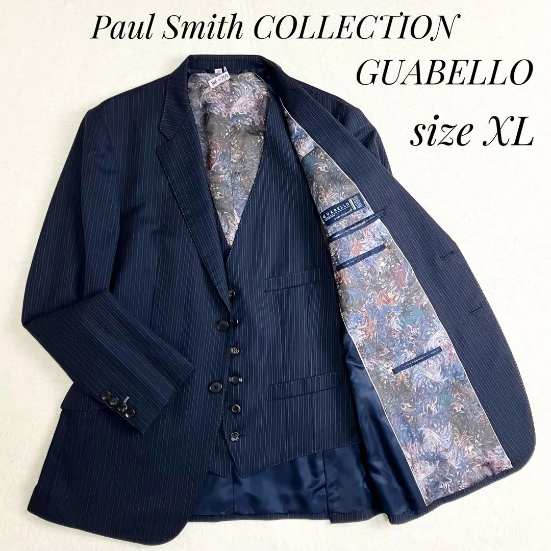 美品 ポールスミス スーツセットアップ 大きいサイズ 2XL ストライプ 楽天市場】Paul Smith スーツ セットアップ ストライプ ネイビー