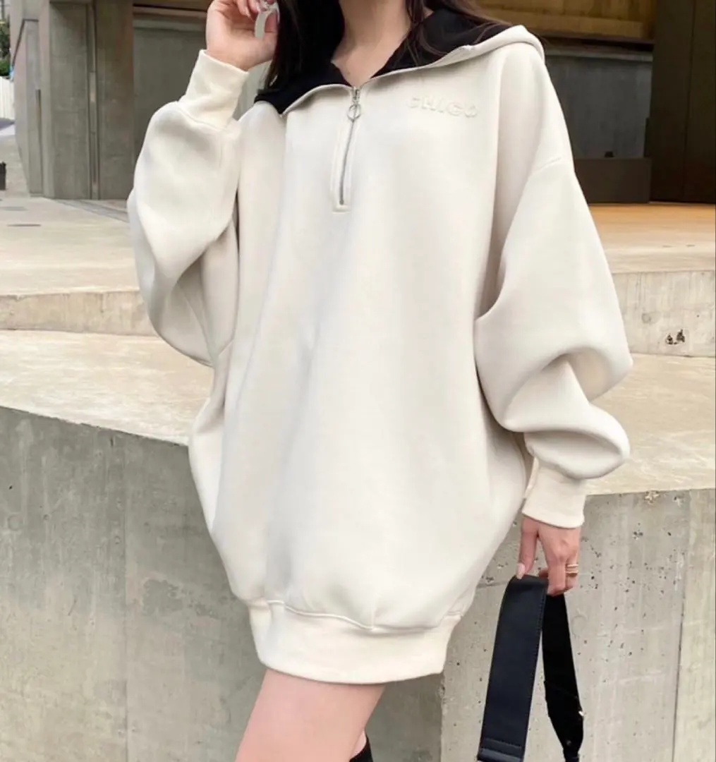 Thumbnail of Chico Half-Zip Hooded Sweatshirt Mini Dress