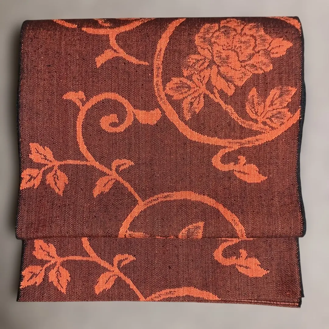 Thumbnail of Nagoya obi, tsumugi, silk, hiraki Nagoya obi