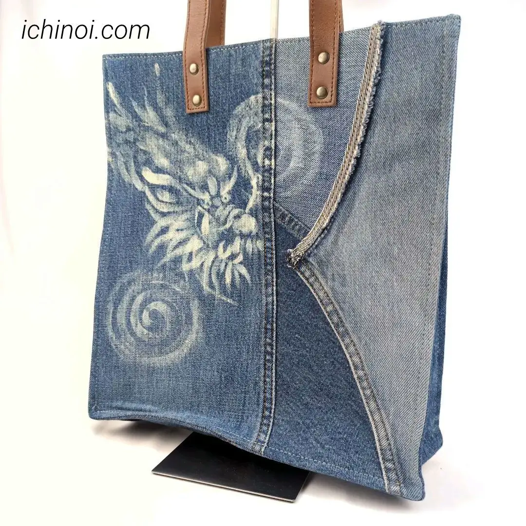 ichinoi.comデニムトートバッグ ドラゴン ichinoi.comデニムトートバッグ ドラゴン