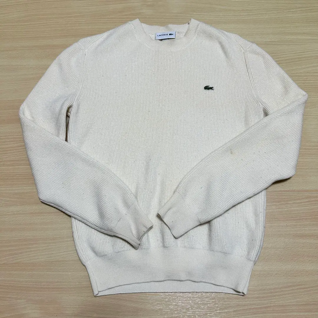 Thumbnail of Lacoste Ivory Crew Neck Sweater, M