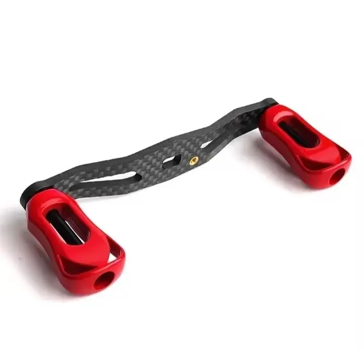 Thumbnail of Lightweight Carbon Handle for Baitcasting Reels (Compatible with Abu/Daiwa/Shimano) - Red - 1 piece
