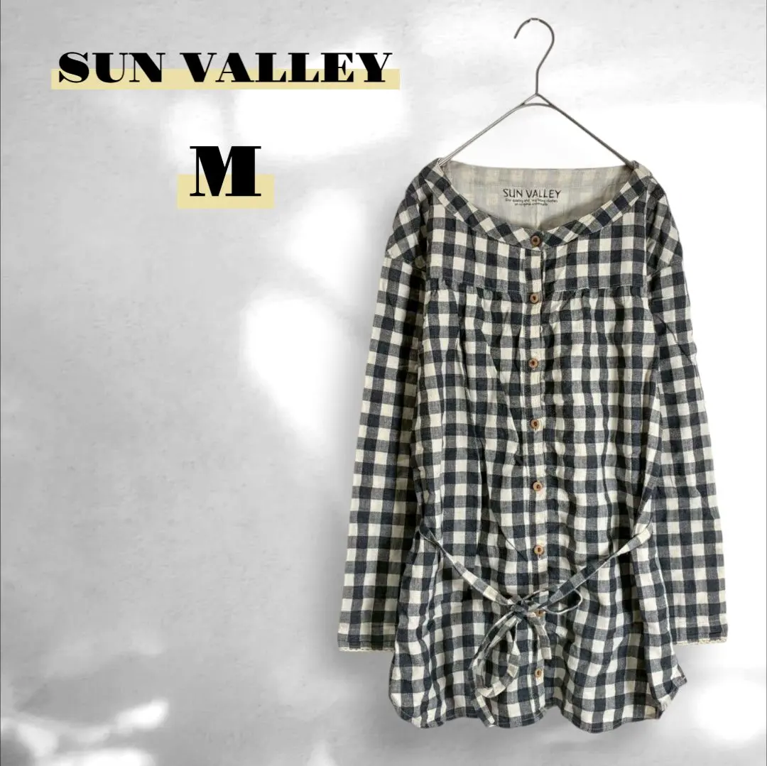 Thumbnail of Sunvalley Tunic Shirt Checkered Casual Linen Blend M