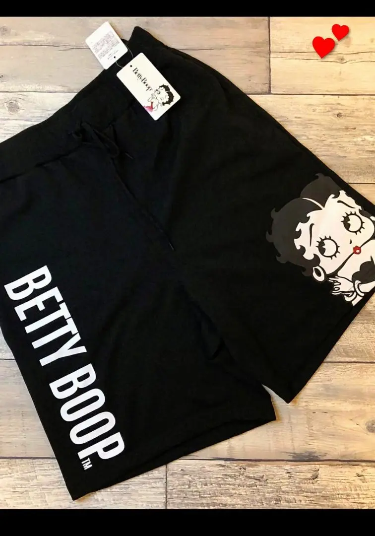 入手困難 リーズン REASON Betty Boop ハーフパンツ ジャージ BETTY BOOP ベティちゃん ハーフパンツ LL タオル地 ユニ