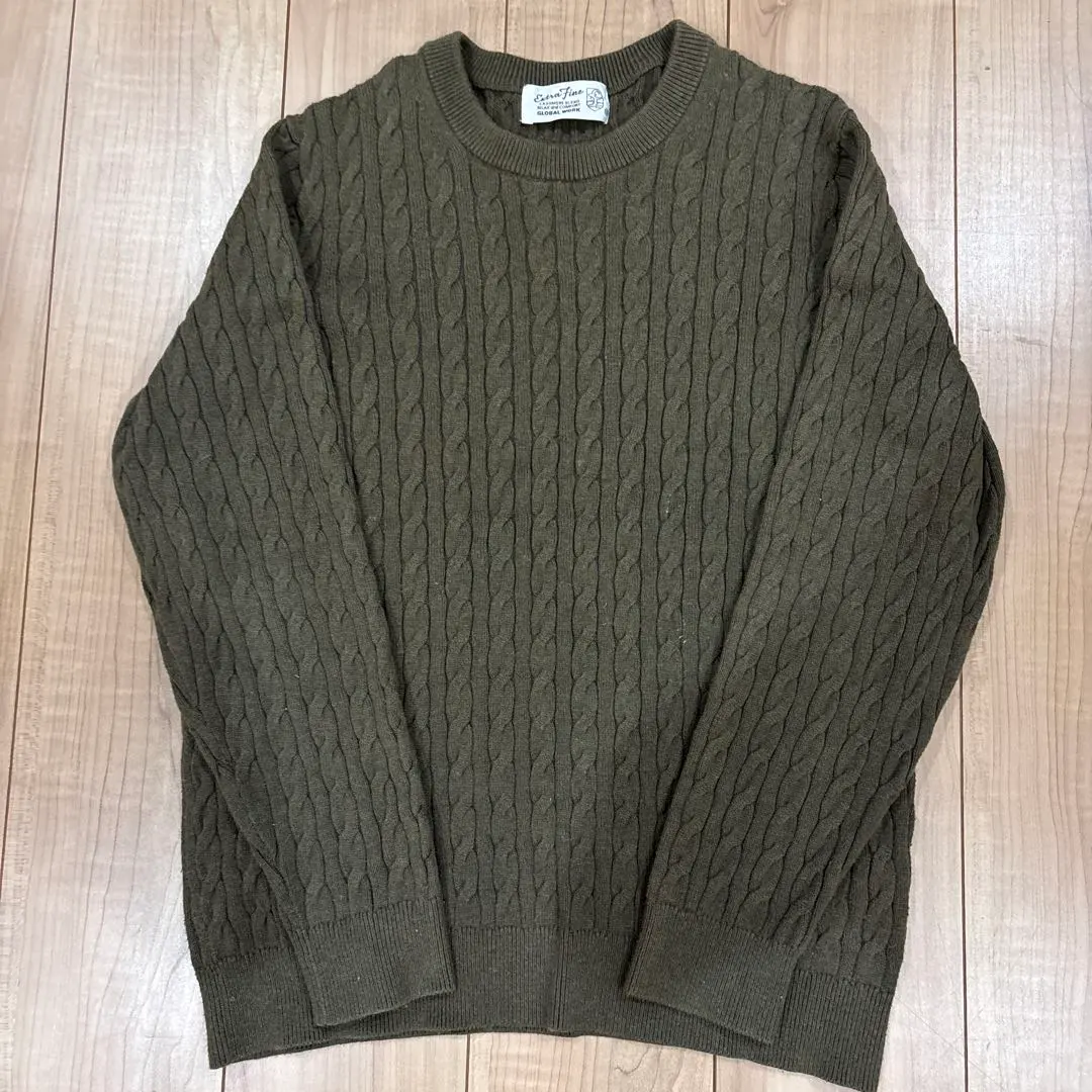 Thumbnail of GLOBAL WORK - Men's Knit Sweater - Size S - Green