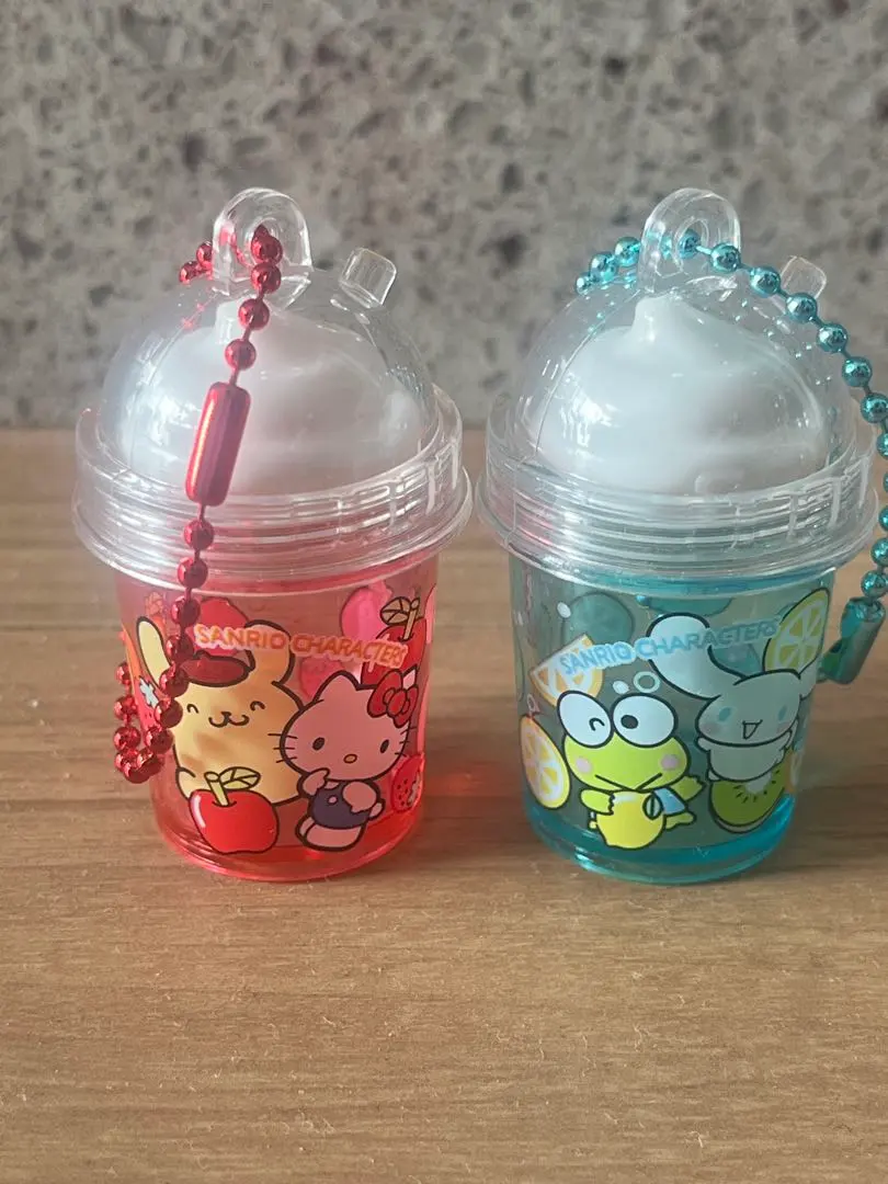 Thumbnail of Set of 2 character cups & silver tape case