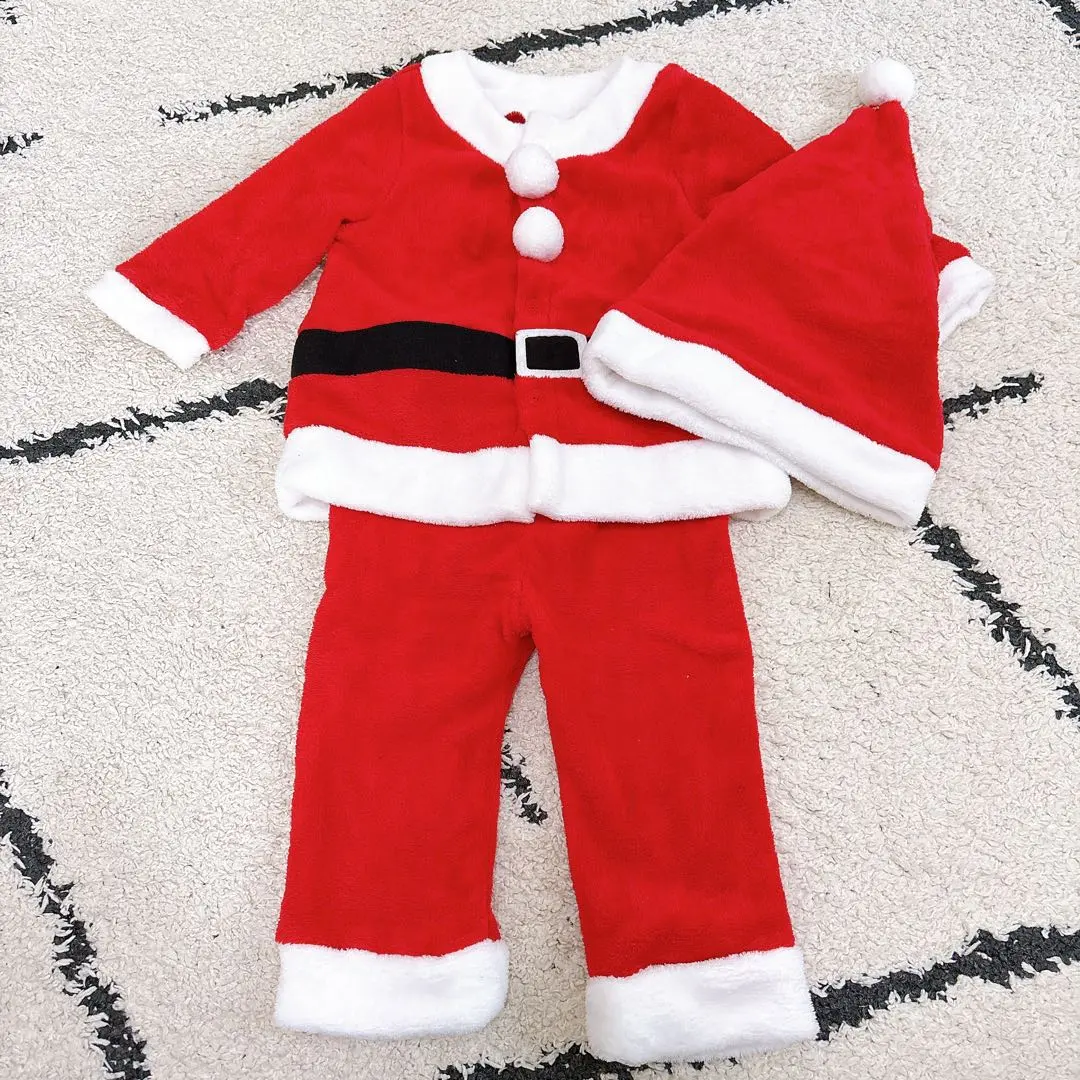 紅色聖誕老人服裝（附帽子） 90cm 的縮圖