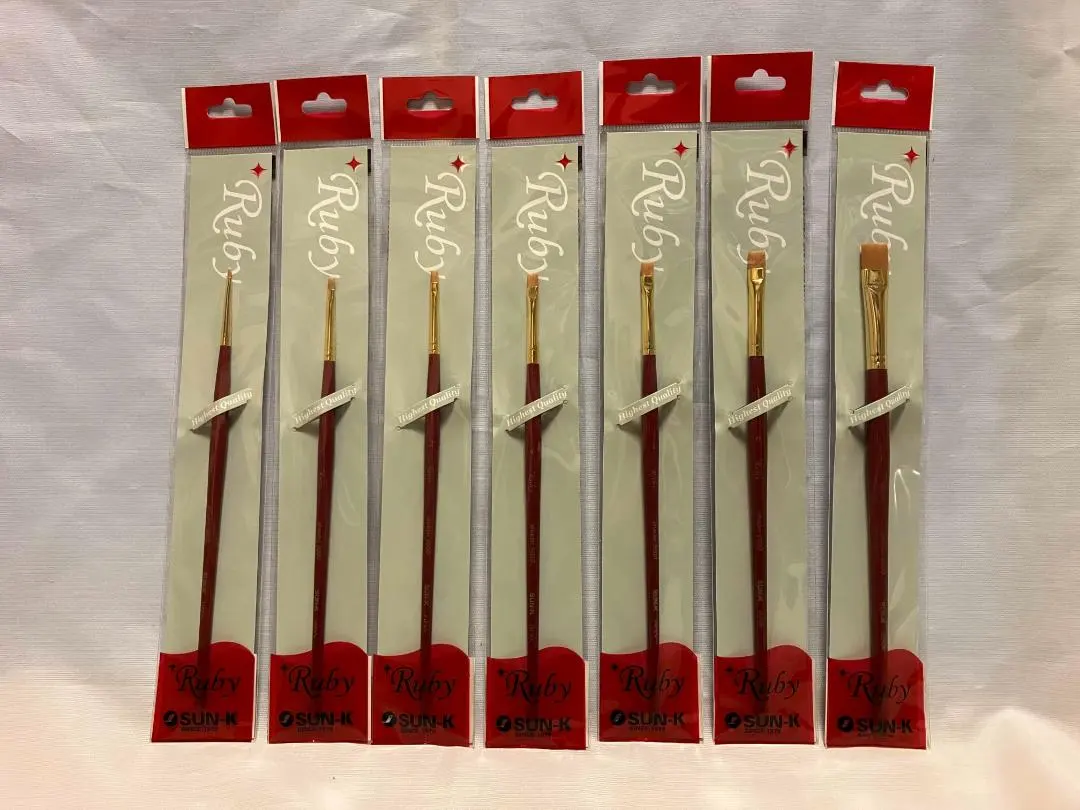彩繪 平筆 Star Ruby Shader 5支・共7支套組 的縮圖