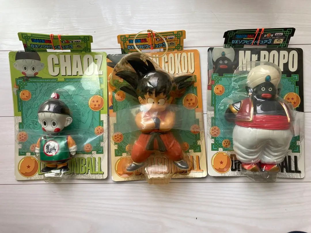 【未】ドラゴンボール DXソフビフィギア 孫悟空 ミスターポポ チャオズ セット ドラゴンボール 周年 ドラゴンボールDXソフフィギュア3種セット