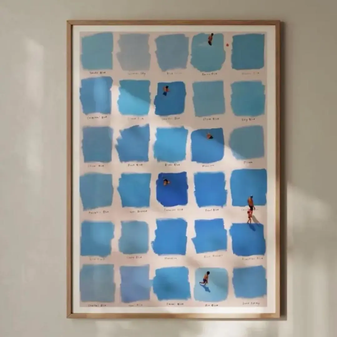 現代中葉風格 摩登 古董 室内裝飾 Blue 1017 的縮圖