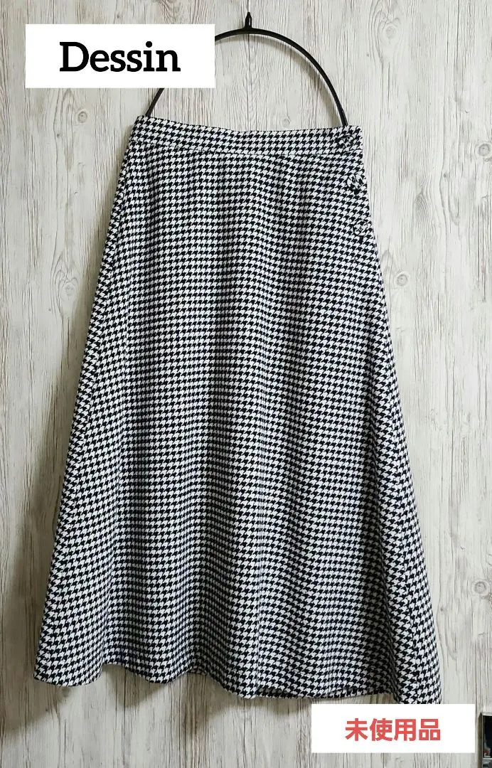 Thumbnail of Dessin Chidori Check Flare Skirt S Black ☆Unused☆
