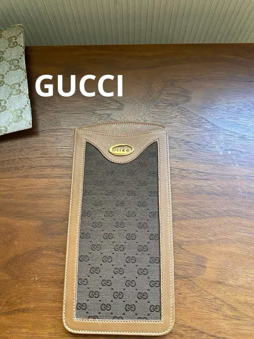 美品✨ GUCCI　オールドグッチ　メガネケース　レザー　本革　スーキー　ロゴ GUCCI グッチ メガネケース シマ サングラスケース レザー 革 濃