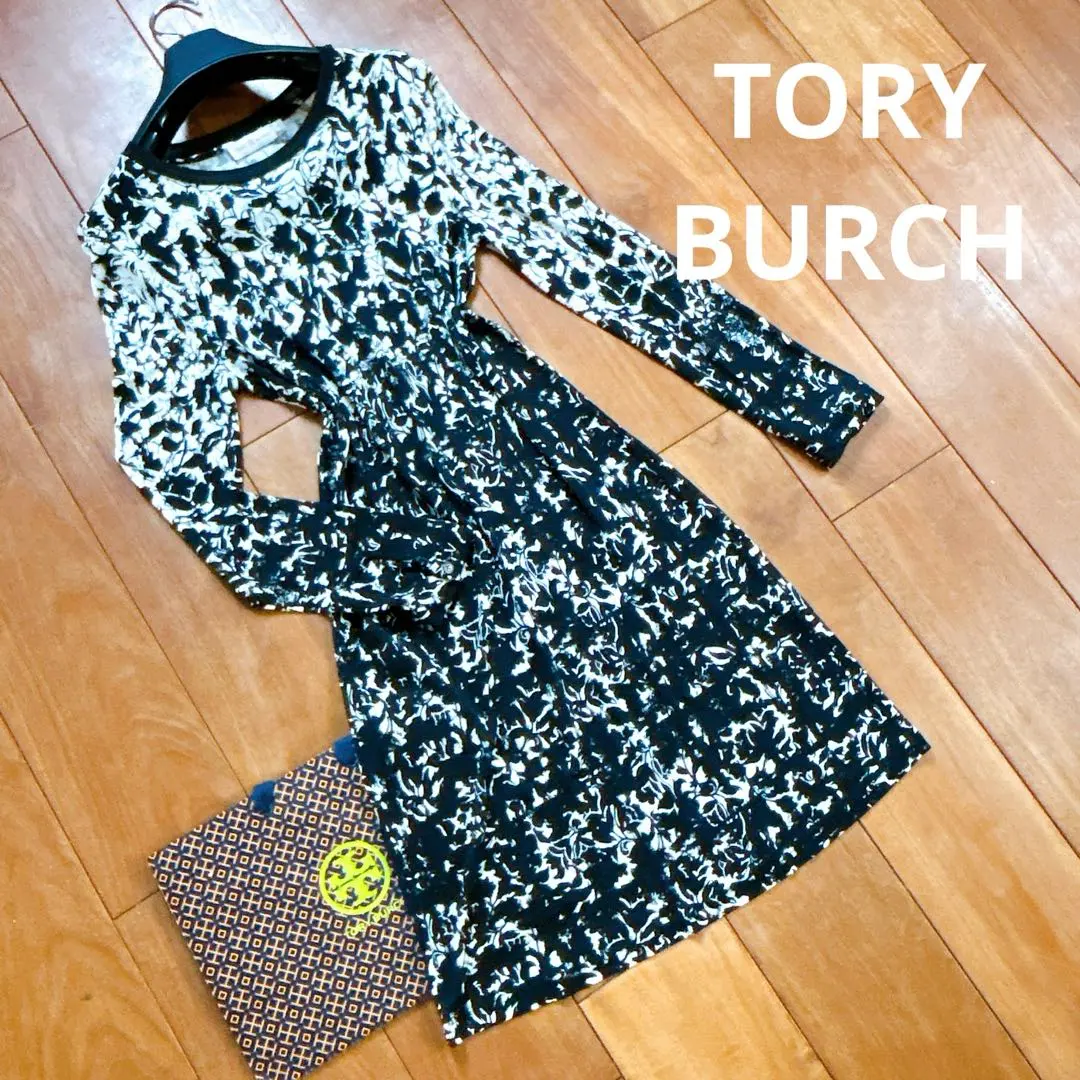 Thumbnail of Excellent condition Tory Burch dress, floral, monotone, TORY BURCH, US S