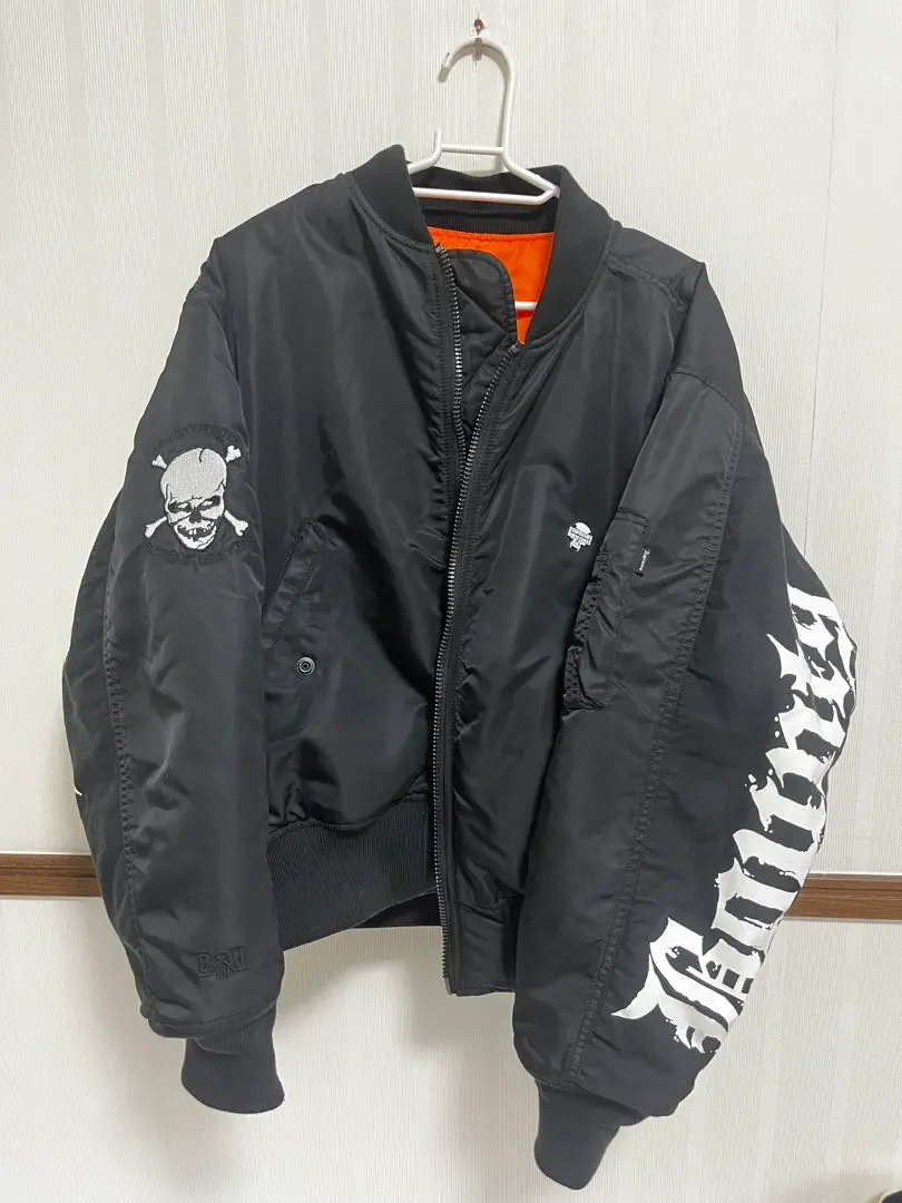 送料込み BOUNTY HUNTER MACK DADDY MA-1 ジャケット Bounty Hunter Mack Daddy MA-1 Jacket Black/Khaki L Used