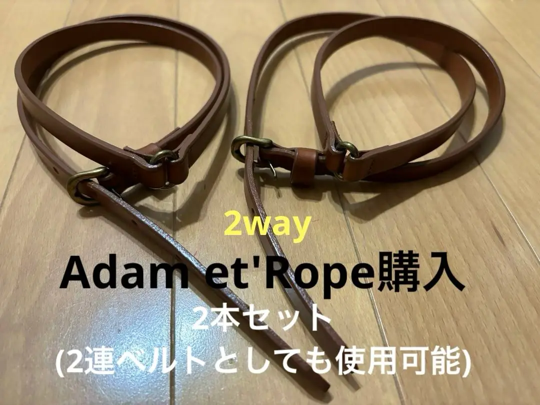 ADAM ET ROPE. ブラックレザーベルト ゴールドバックル新品　現行品 ADAM ET ROPÉ FEMME(アダム エ ロペ ファム) / 【サステナブル