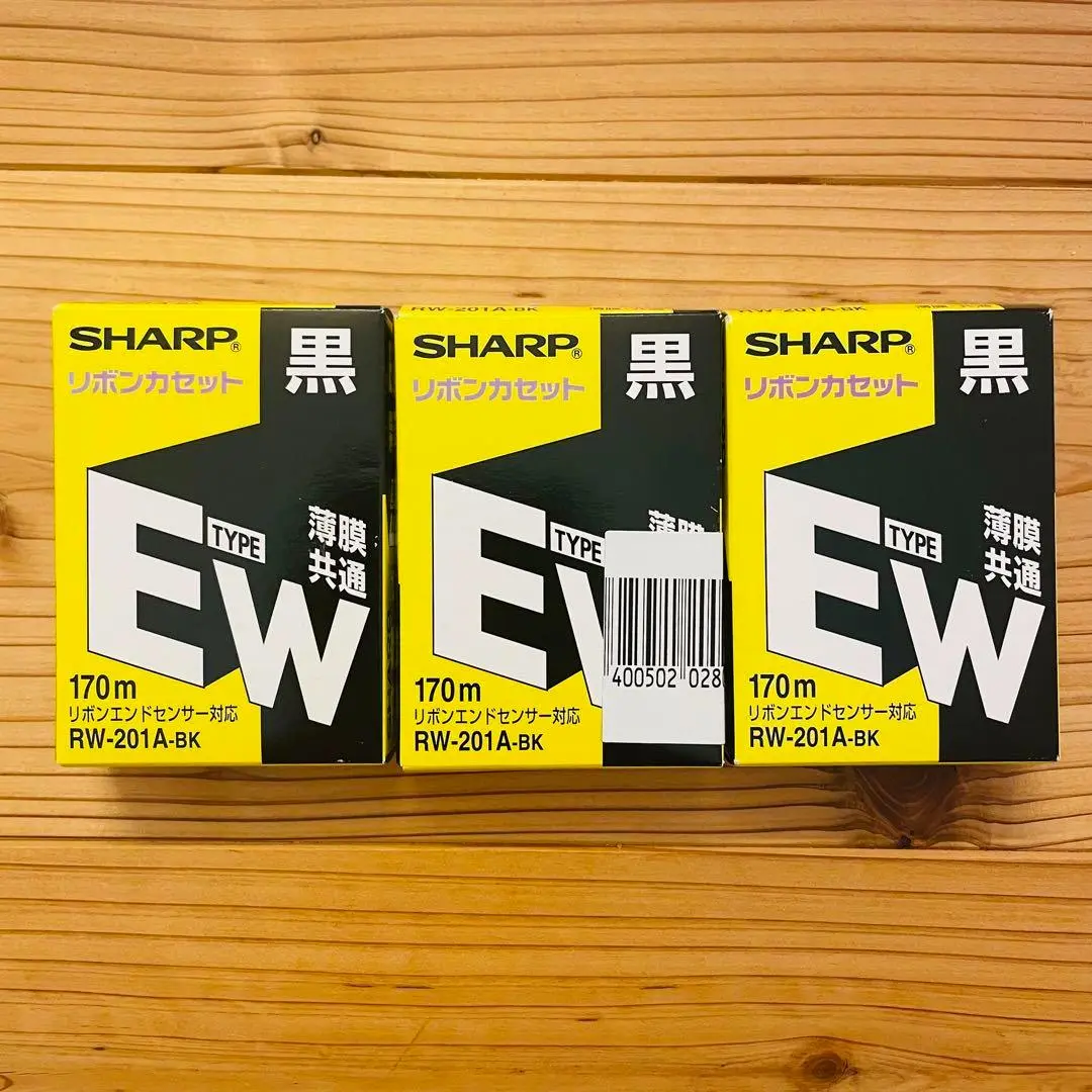 SHARP シャープ　ワープロ用　リボンカセット　ＴＹＰＥ　ＥＷ　黒　３個入　ＲＷ−２０１Ａ−Ｂ３ : 甲陽電産ヤフー店 - 通販 -  Yahoo!ショッピング
