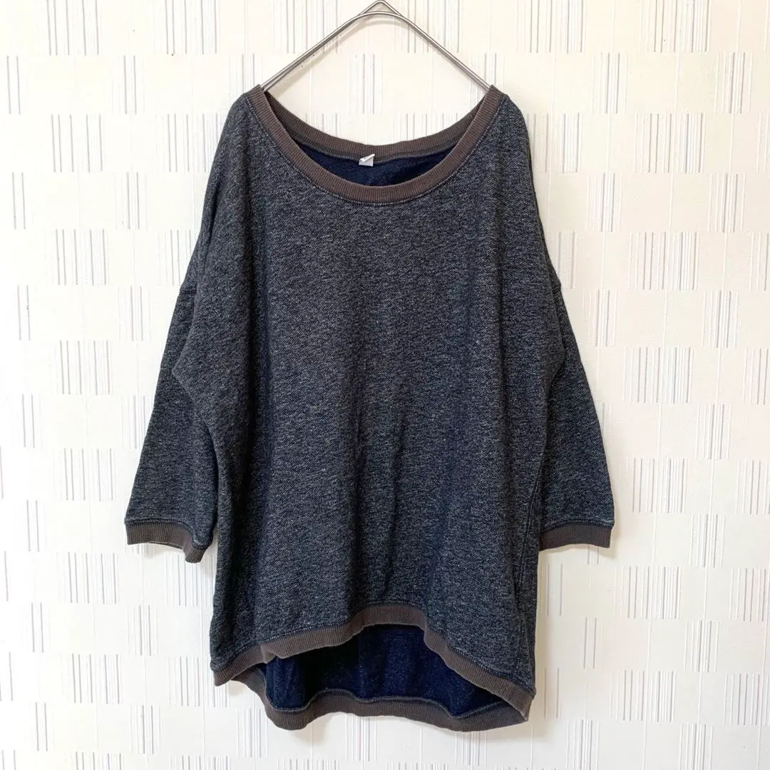 【UNIQLO 優衣庫】撞色寬鬆剪裁上衣 長袖 簡約 的縮圖