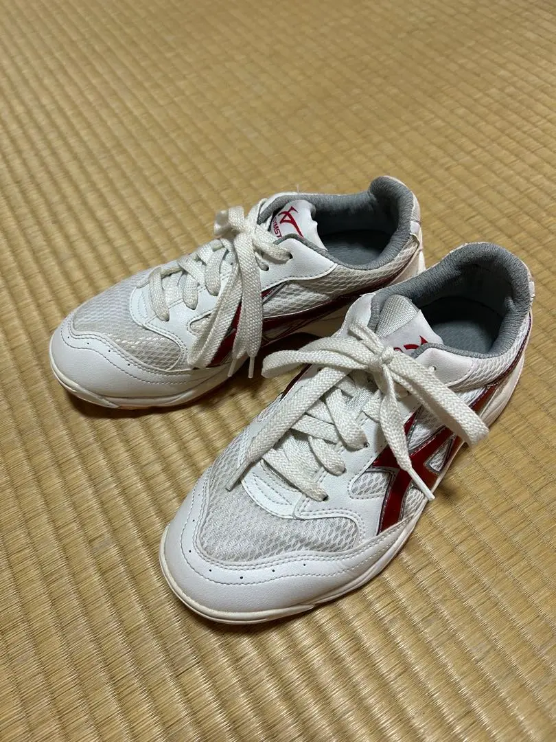 月星體育館鞋 白色/紅色 的縮圖