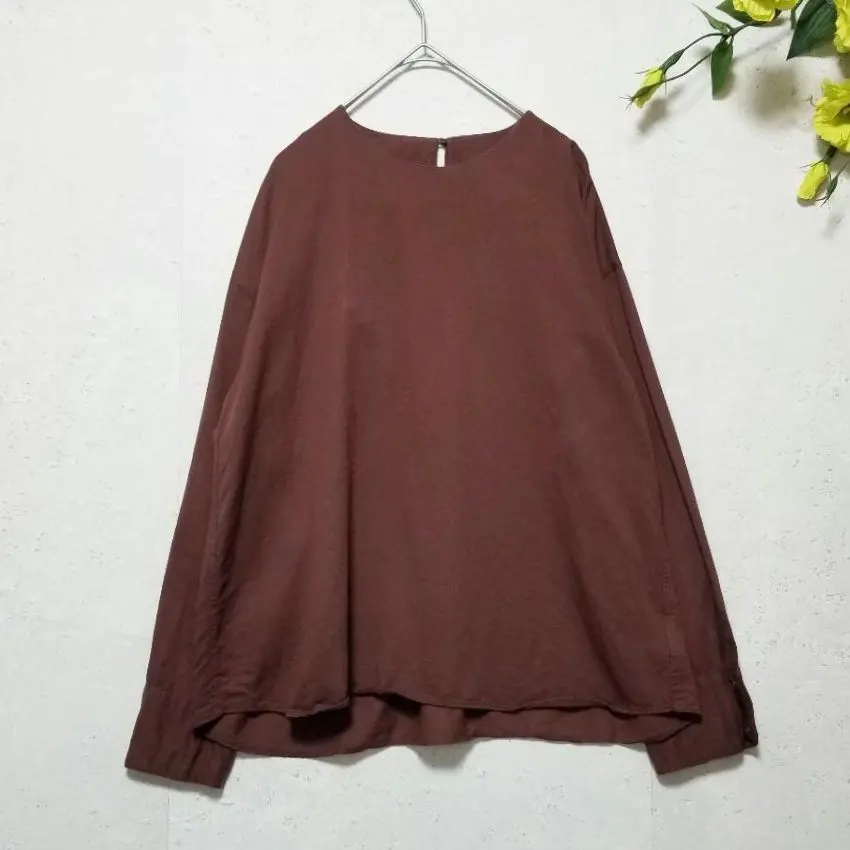 Thumbnail of Mila Owen (0, S) Bordeaux Blouse, Relaxed Fit, Natural Texture