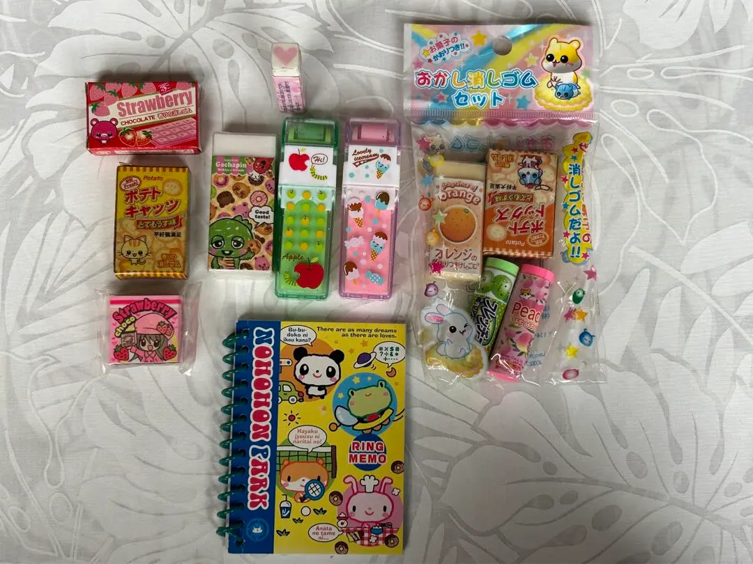 Thumbnail of Heisei Retro Character Eraser Set and Notebook