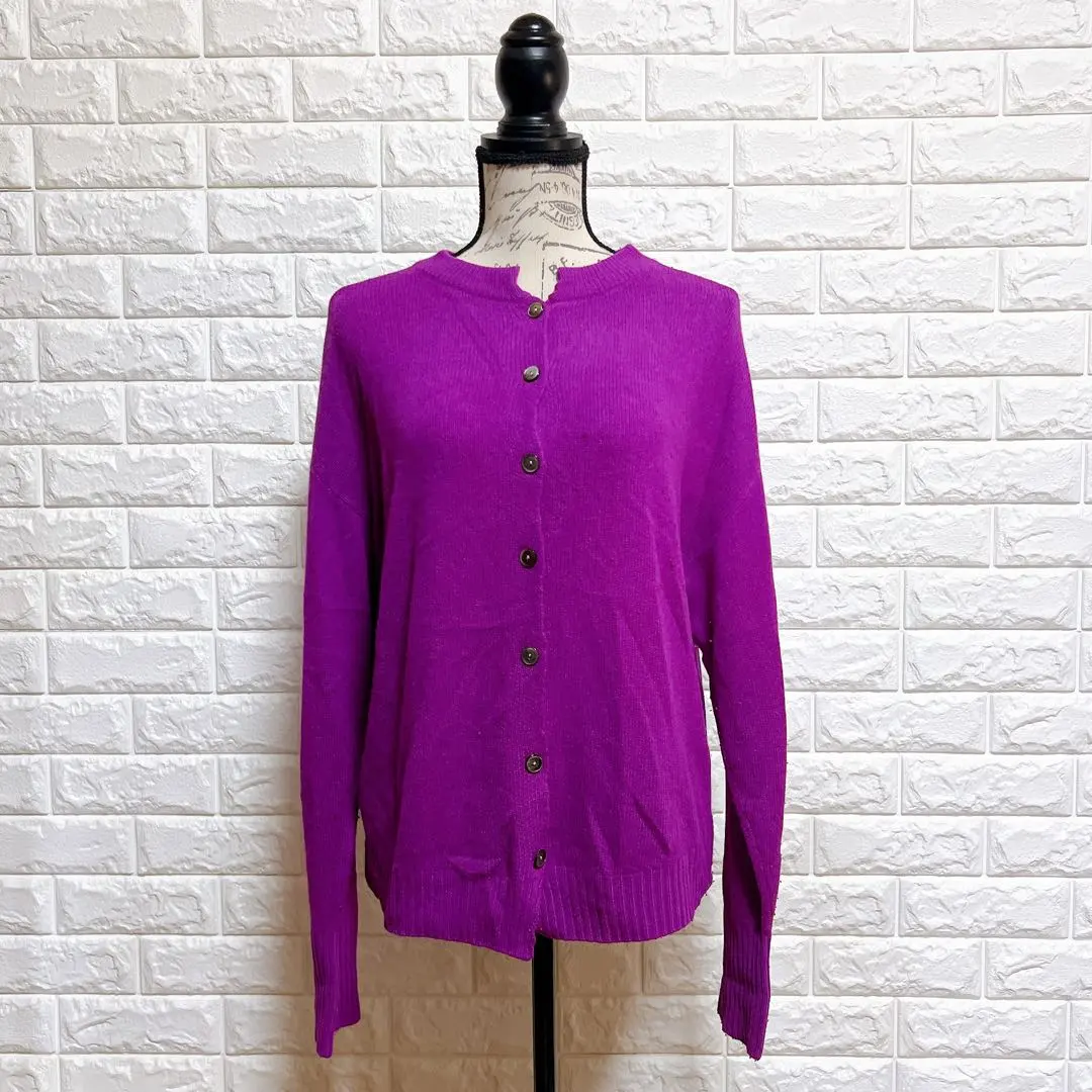 Thumbnail of Luftrobe Size 9 Cardigan Solid Purple Long Sleeve Spring/Summer Women's
