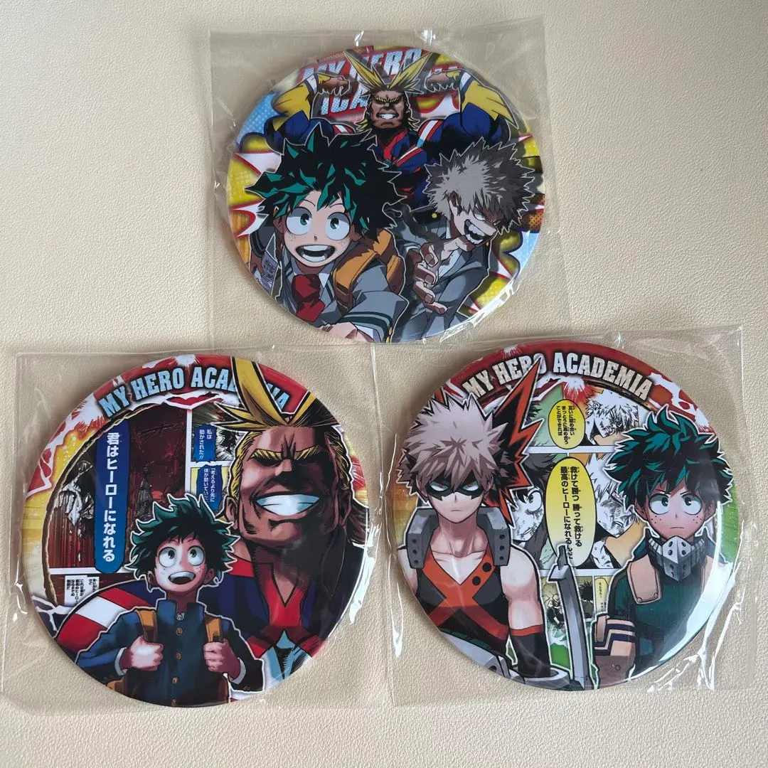 Thumbnail of My Hero Academia Can Badges: Midoriya, Bakugo, Endeavor