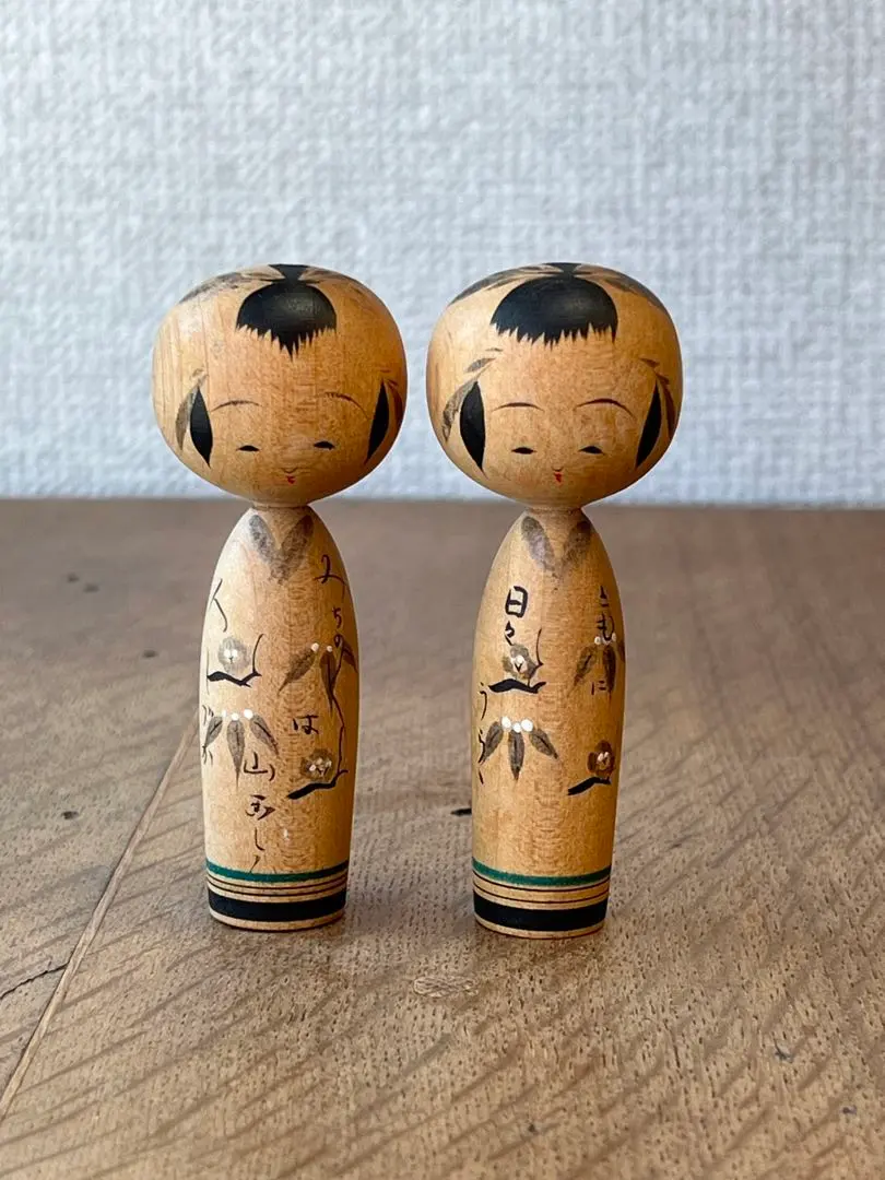 Thumbnail of Traditional Kokeshi Dolls, Mini Kokeshi, Naruko Kokeshi, Set of 2, Souvenir, Craft, Antique Goods