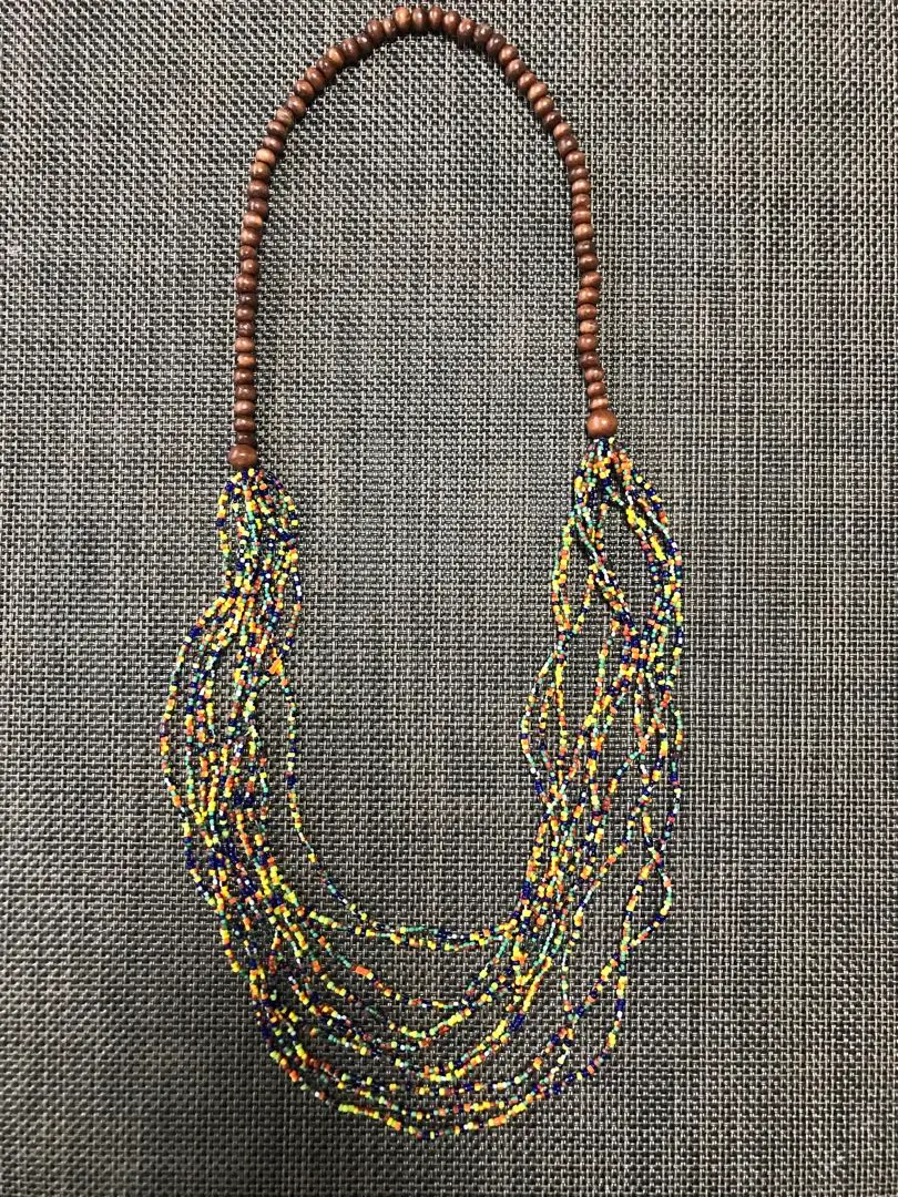 印尼製民族風飾品 多層串珠項鍊 的縮圖