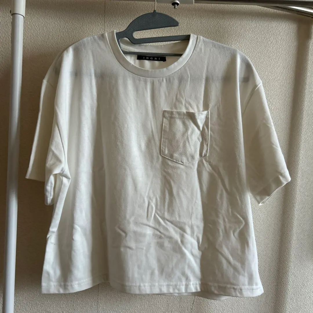 Thumbnail of INGNI White Short-Sleeved T-shirt with Pocket