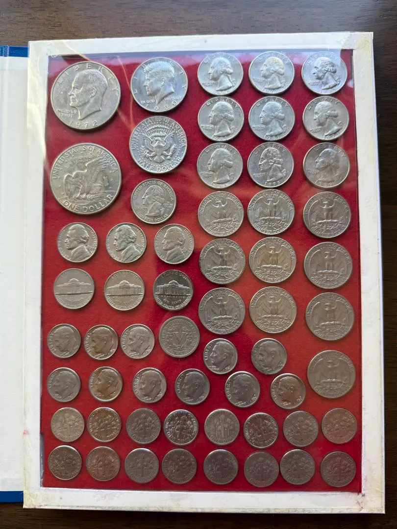 アメリカ　アイゼンハワー １ドル 白銅貨 １９７４ ９枚セット アメリカ アイゼンハワー1＄白銅貨 1974(P) UNC | アメリカの