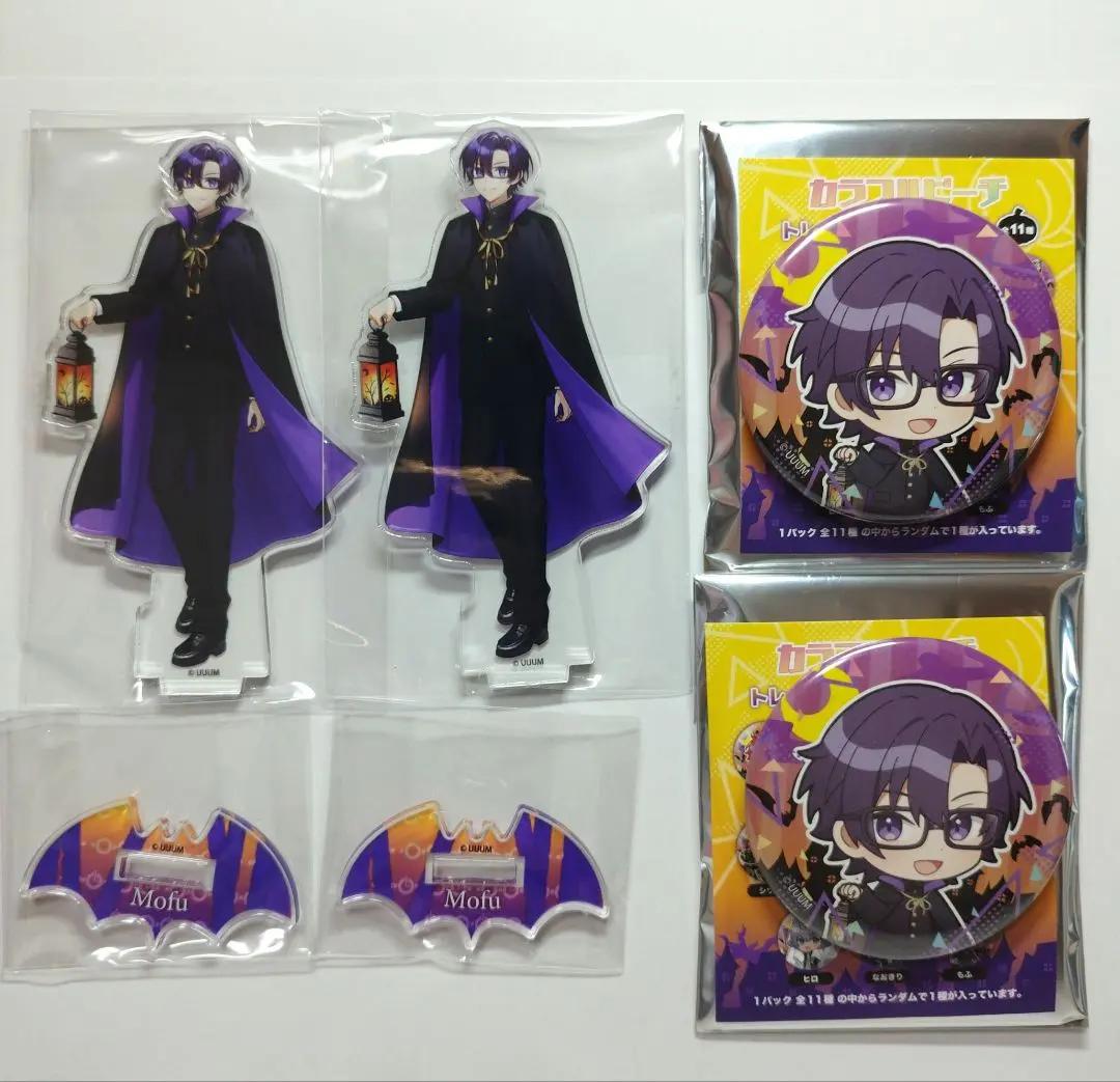 Thumbnail of Colorful Peach Mofu Can Badge Acrylic Stand Uniform Halloween Seven-Eleven Limited Edition