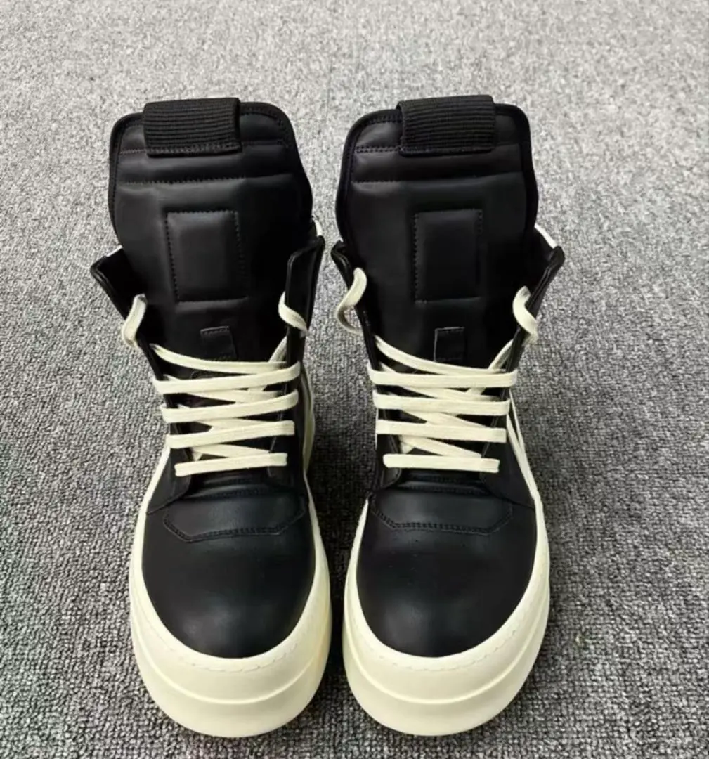 Rick Owens 10FW Gleam ジオバスケット 40 染め替えあり ジオバスケットレザーハイカットスニーカー | Rick Owens