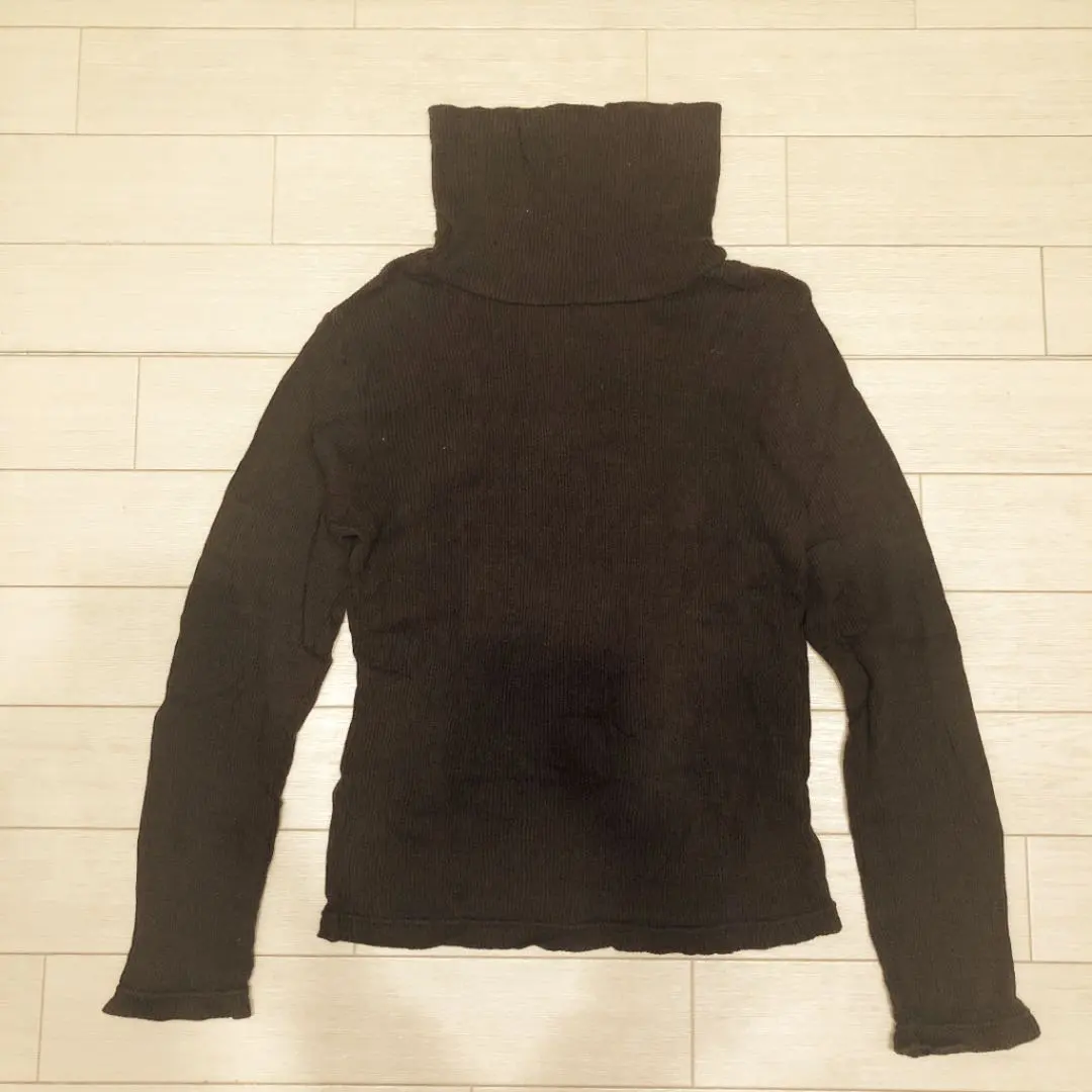 Thumbnail of High-neck ribbed knit top, brown