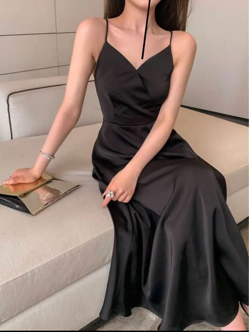 Thumbnail of Black dress for wedding after-parties and wedding photos