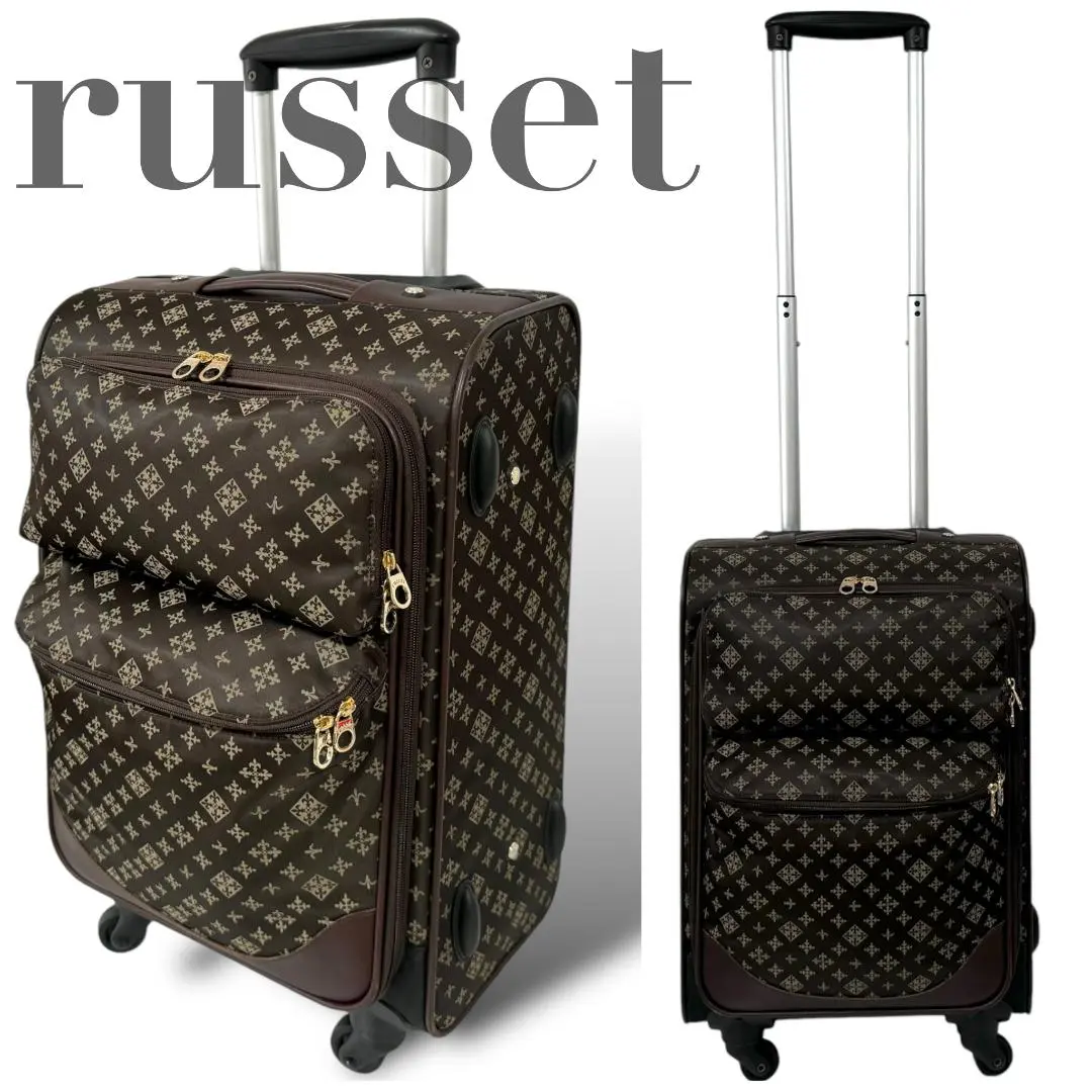 【極美品✨】russet　ラシット　モノグラム　キャリーバッグ　旅行　ビジネス 極美品✨】russet ラシット モノグラム キャリーバッグ 旅行