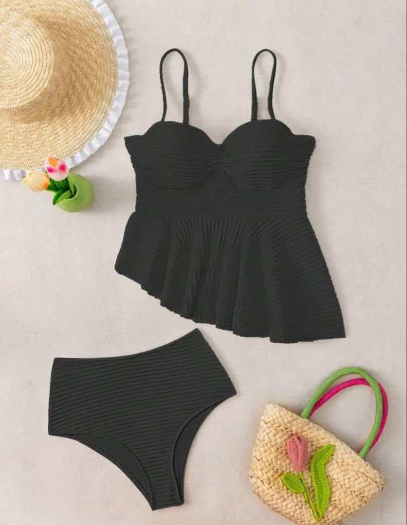 Thumbnail of Two-piece swimsuit, black, size S