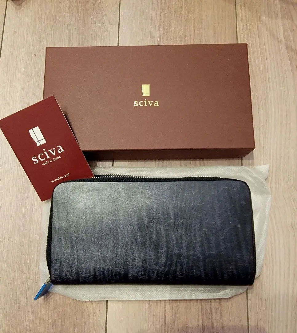 Amazon | sciva シーヴァ 長財布 財布 メンズ ファスナー無し