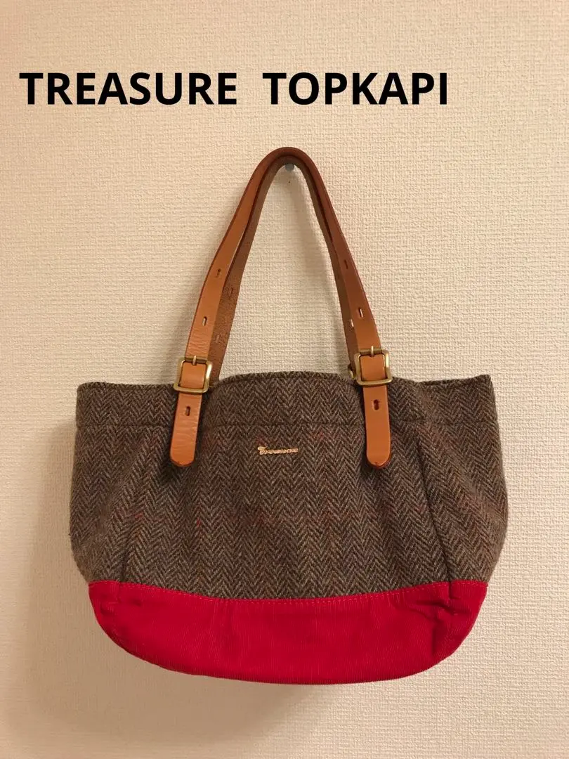 未使用TOPKAPIトプカピHARRIS TWEEDウール×牛革　トートバッグ 未使用TOPKAPIトプカピHARRIS TWEEDウール×牛革 トートバッグ