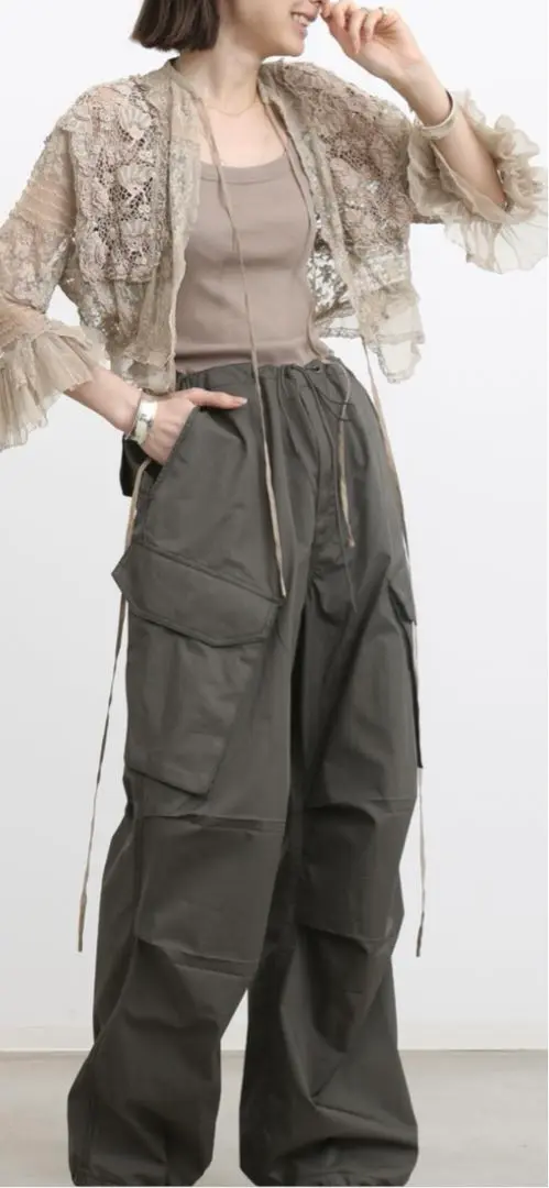 アパルトモン キュプラ カーゴパンツ ブラック htBvhMQVEbTs.jpg?width=768